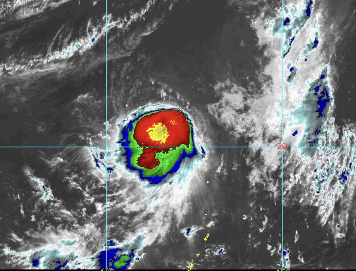 Bao Podul du bao ap sat Philippines ngay 10 hoac 11.8. Anh: NOAA