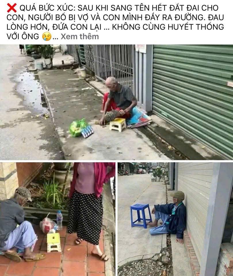 Hình ảnh cụ ông ngoài 70 tuổi ở Hải Phòng phải sống ở vỉa hè gây bức xúc. Ảnh: Hải Phòng
