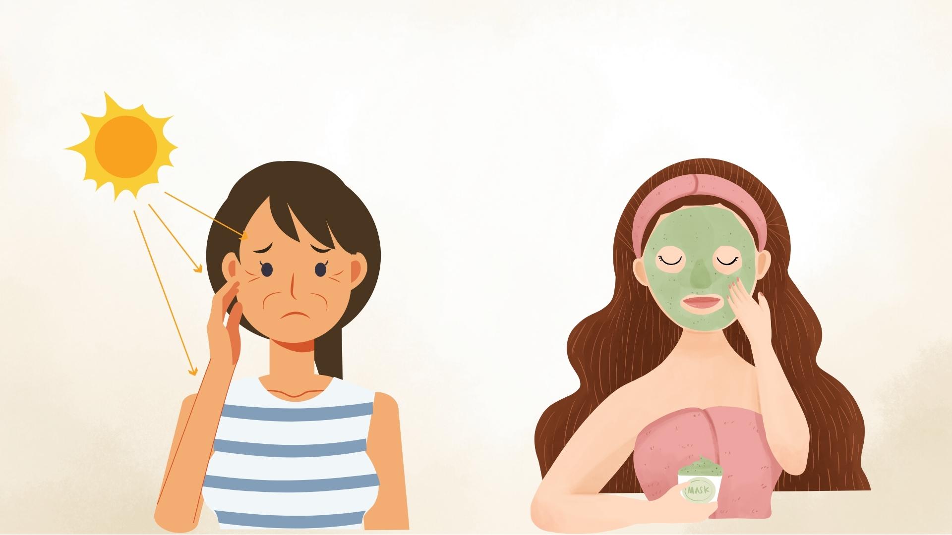 暑い日に日焼けした肌を回復させるマスクの作り方を教えます。グラフィック:ミン・チャウ