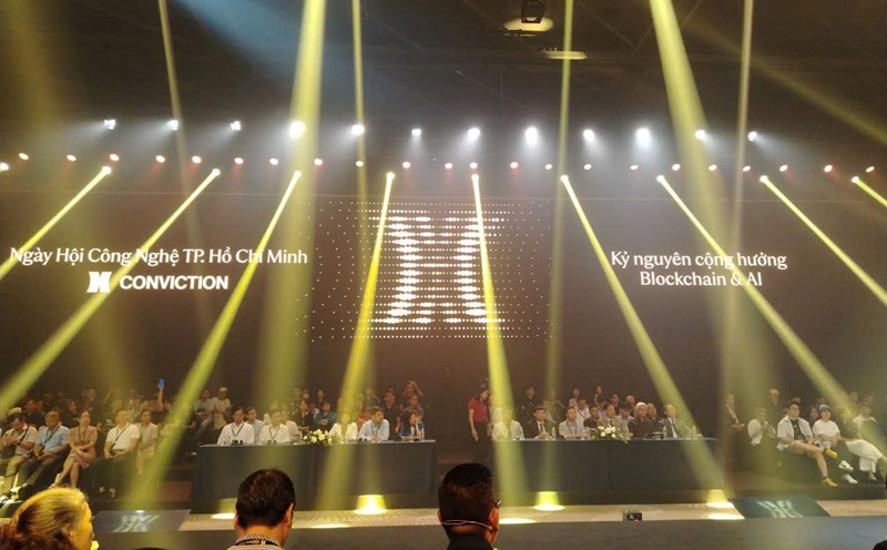 Ho Chi Minh City Technology Festival - Conviction 2025 attracts the participation of many domestic and foreign blockchain and AI experts. Photo: Nguyen Dang