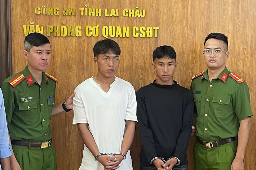 Đối tượng Giàng A Do và Giàng A Nủ. Ảnh:  Công an tỉnh Lai Châu