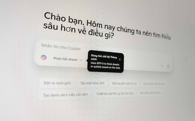 How to experience GPT-5 at high speed, superior through Microsoft Copilot. Photo: Cat Tien
