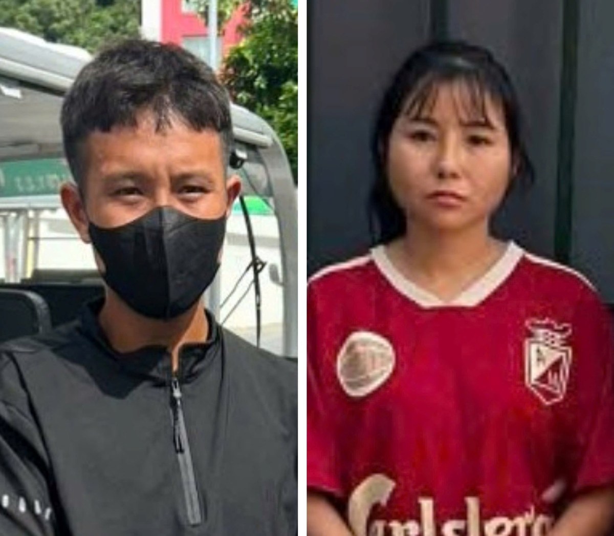 Các đối tượng Bùi Văn Hùng và Lùng Thị Nọi. Ảnh: Công an TP Hải Phòng