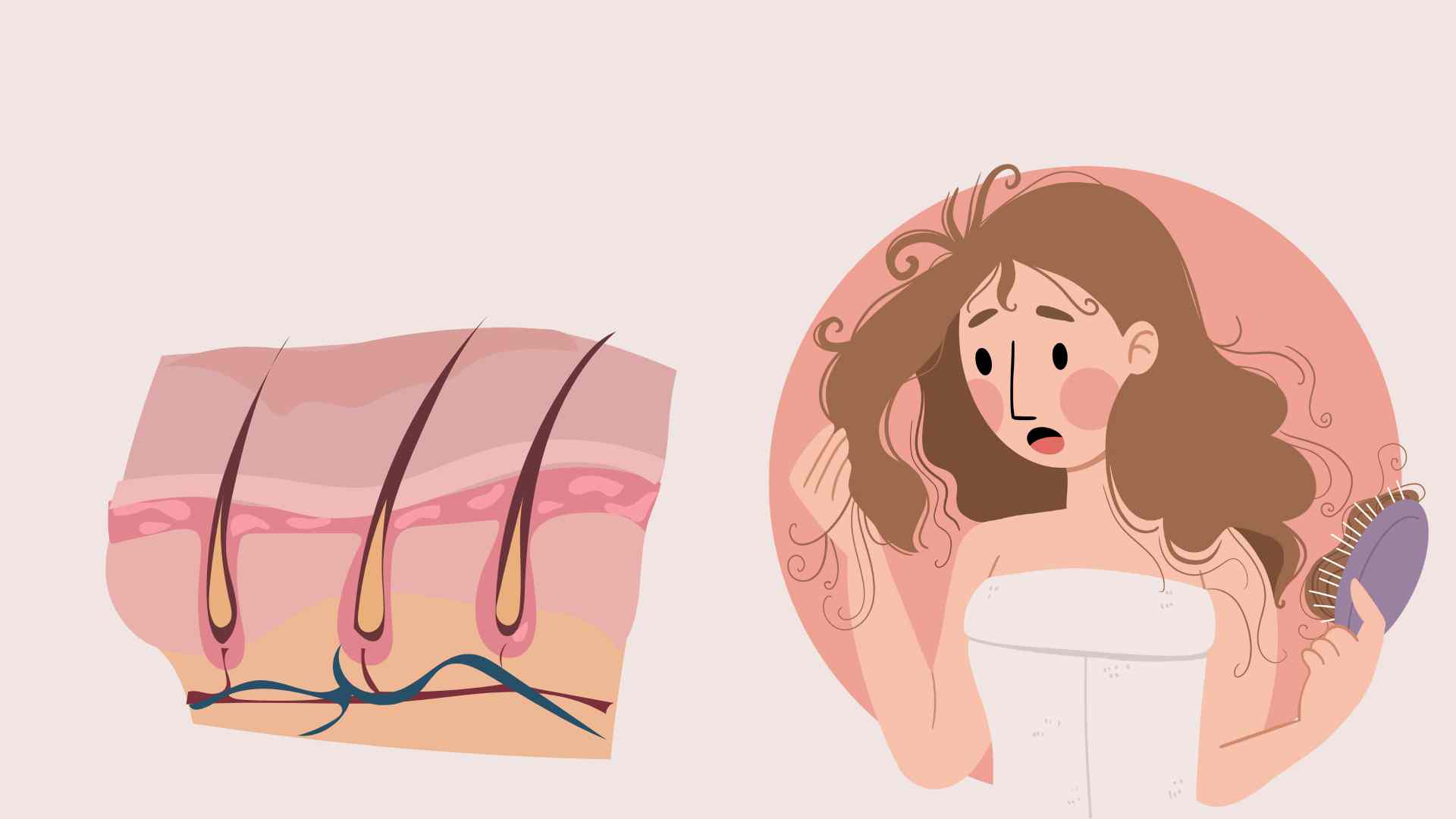 Habits that make hair break easily. Graphic photo: Thai Anh