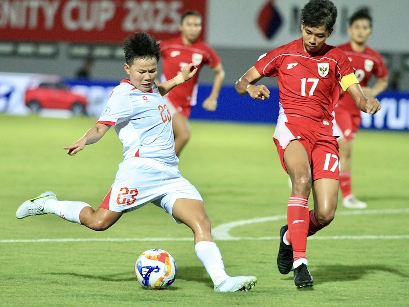 Bich Thuy ghi ban cho doi tuyen nu Viet Nam. Anh: Mai Huong