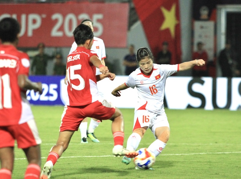 Doi tuyen nu Viet Nam gianh the chu dong. Anh: Mai Huong