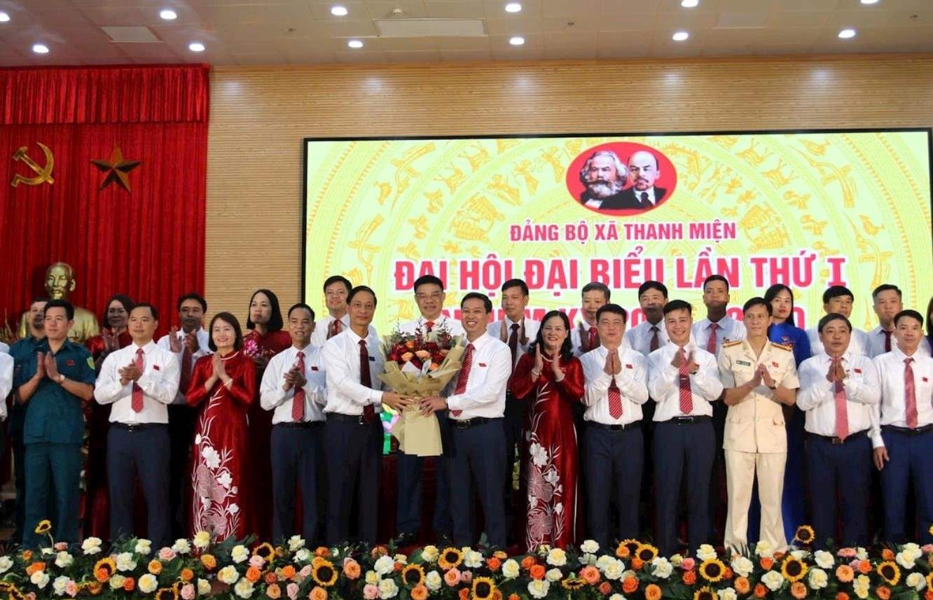 Xa Thanh Mien to chuc Dai hoi Dang bo xa lan dau nhiem ky 2025-2030. Anh: Hai Minh