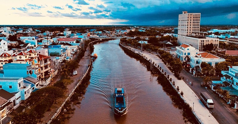 Hai ben bo song Bac Lieu taij phuong Bac Lieu, tinh Ca Mau. Anh: Pham Dong