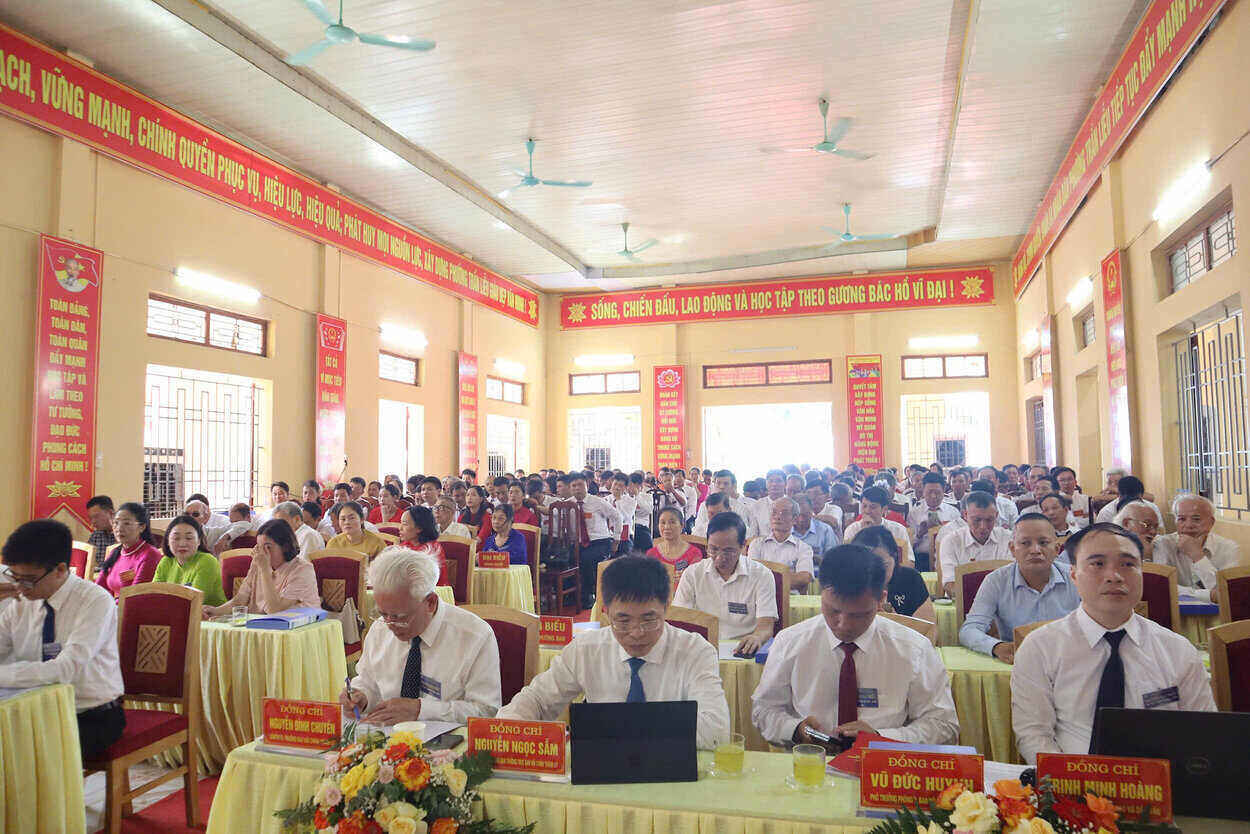 Cac dai bieu du Dai hoi Dang bo phuong Tran Lieu, TP Hai Phong lan thu nhat, nhiem ky 2025 – 2030. Anh: Thu Huong