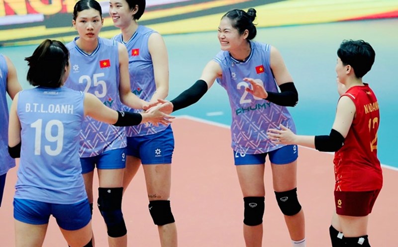 The Vietnamese women's volleyball team has been ranked 22nd in the world. Photo: VFV