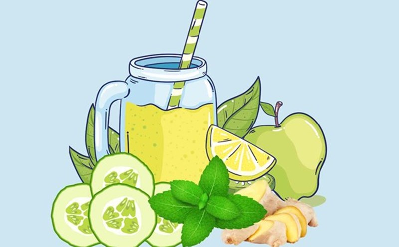 liver detox is made from simple ingredients. Graphics: Huong Giang