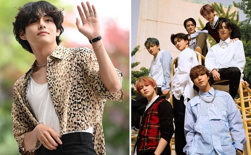 V (BTS) and the group NCT Dream. Photo: Big Hit/SM