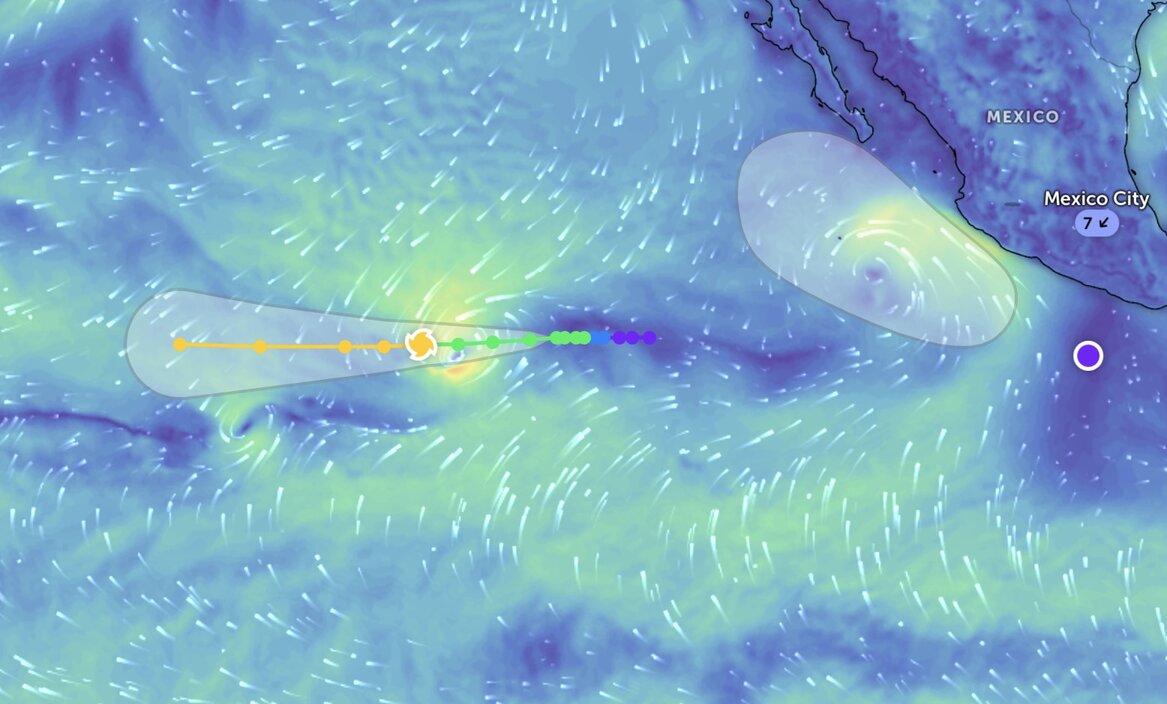Se pronostica que el tifon Kiko se fortalecera hasta convertirse en un tifon el 2 de septiembre Foto: Zoom Earth