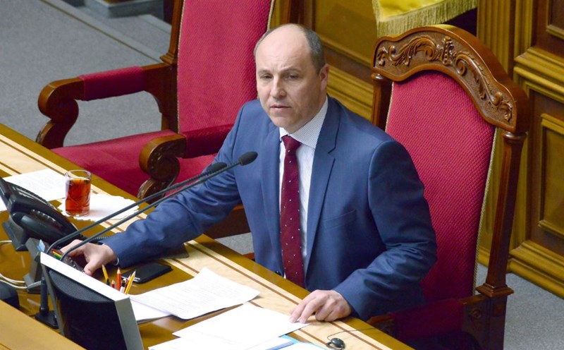 Mr. Andrey Parubiy at the Ukrainian National Assembly session on April 14, 2016. Photo: Ukrainian National Assembly