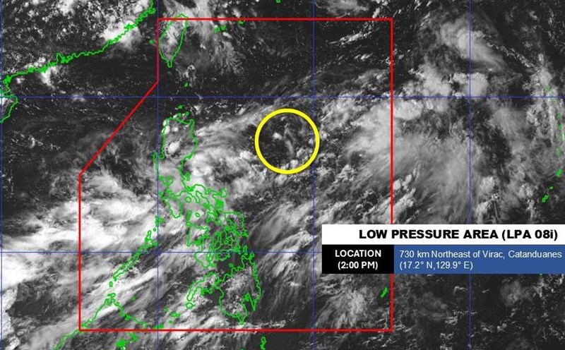 The low pressure on September 1 is unlikely to strengthen into a storm. Photo: PAGASA