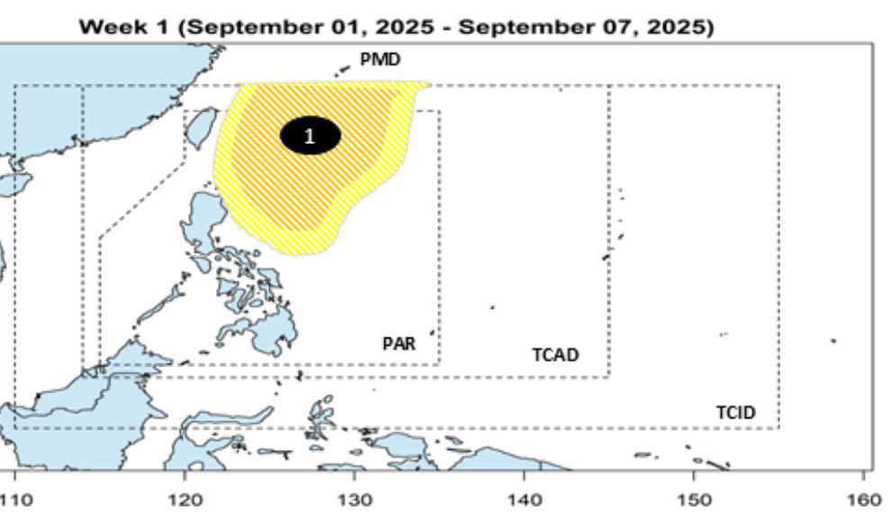 Du bao ap thap tuan tu ngay 1-7.9.2025. Anh: PAGASA