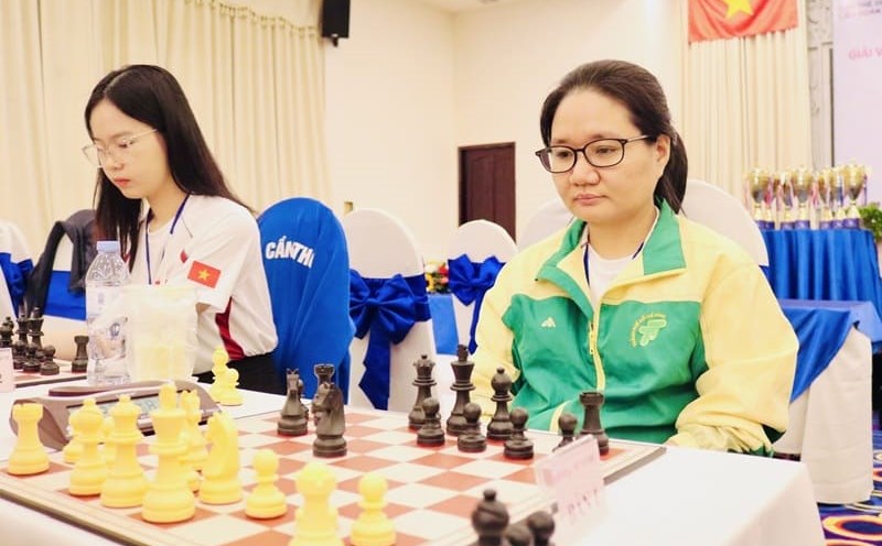 Hoang Thi Bao Tram had good results at this year's Chess Tournament. Photo: Minh Thang