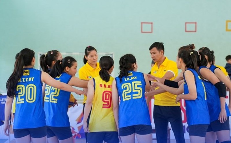 VTV Binh Dien Long An will meet Ho Chi Minh City in the 2025 Club Cup Youth Volleyball Tournament. Photo: VTV BDLA