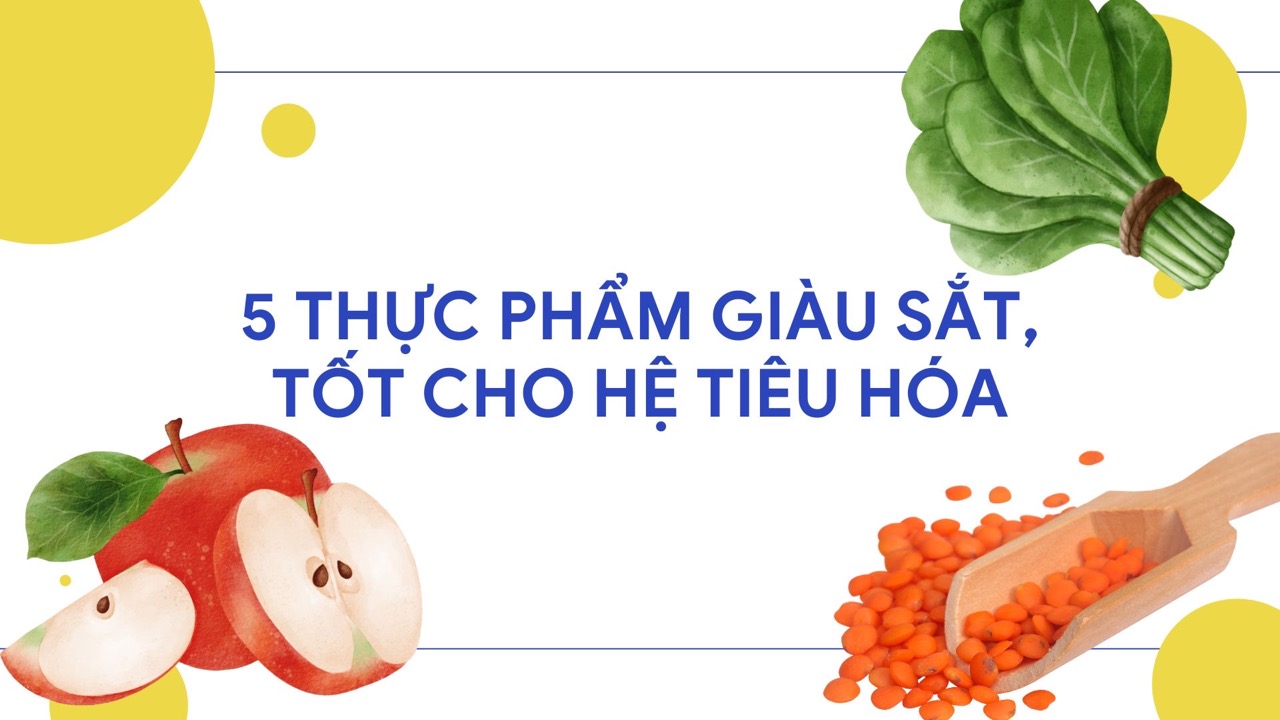 Foods rich in iron such as spinach, apples... are good for health. Graphic photo: Huong Son