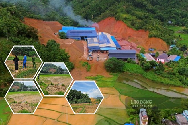Sinh kế bị đe dọa khi đất đá từ nhà máy gạch vùi lấp đồng ruộng