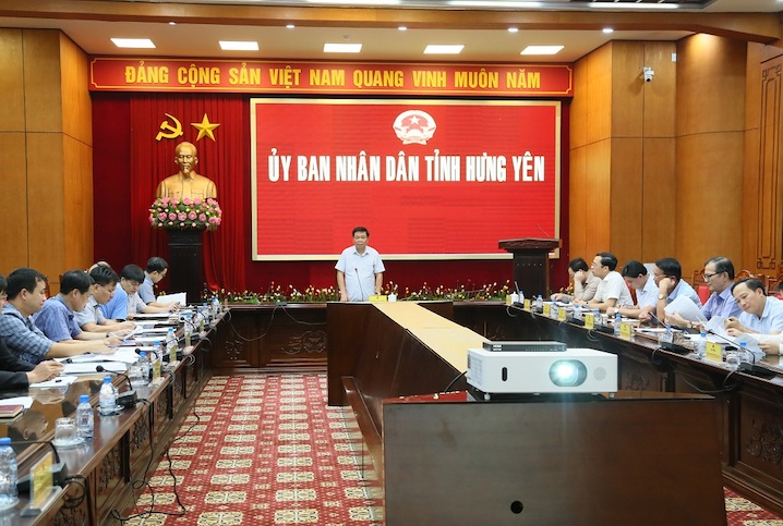 The People's Committee of Hung Yen province met to discuss the progress of commercial and social housing in the old Thai Binh city. Photo: Hung Yen Provincial Portal