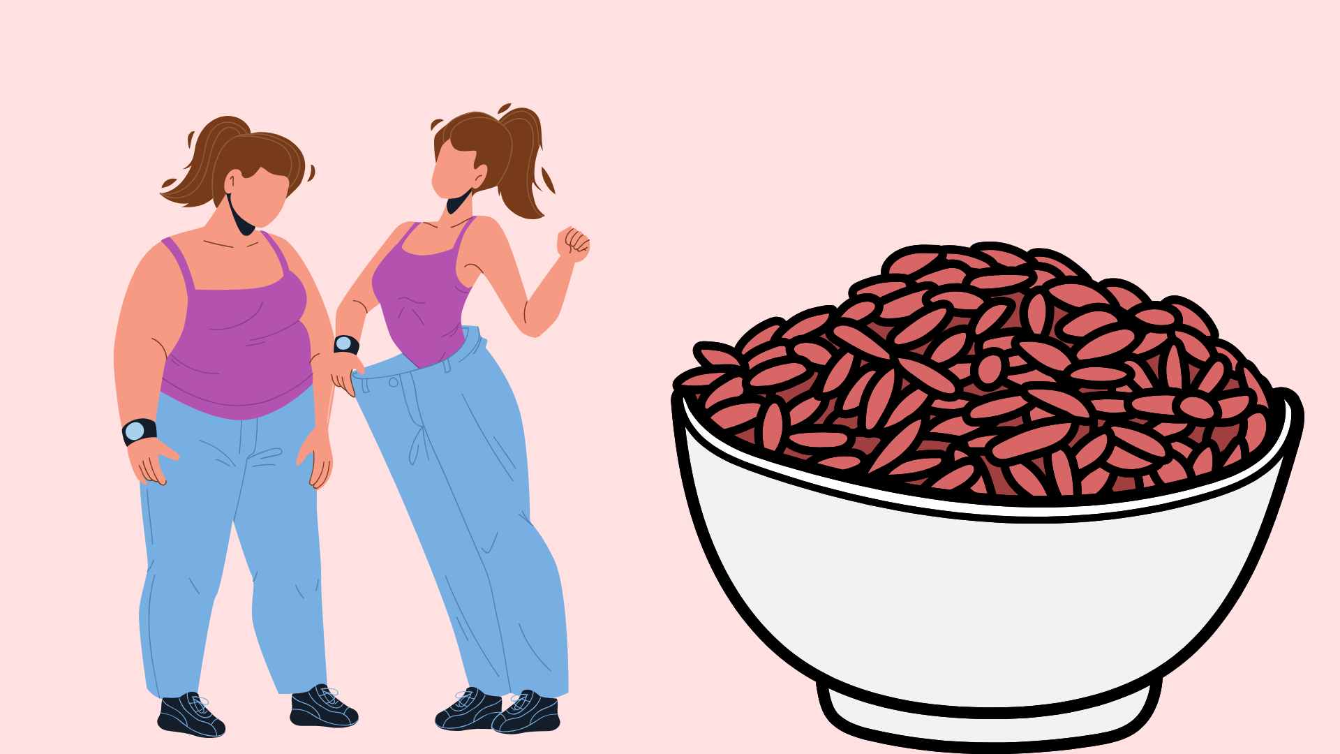 Brown rice helps lose weight effectively. Graphic photo: Hoang Loc