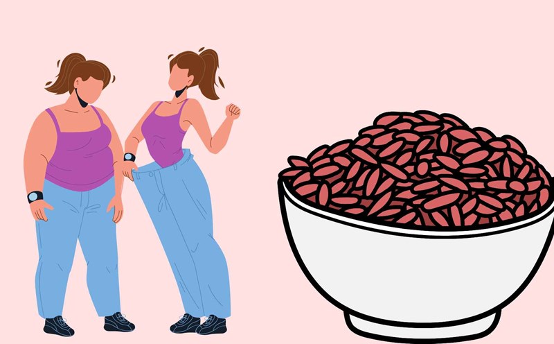 Brown rice helps lose weight effectively. Graphic photo: Hoang Loc