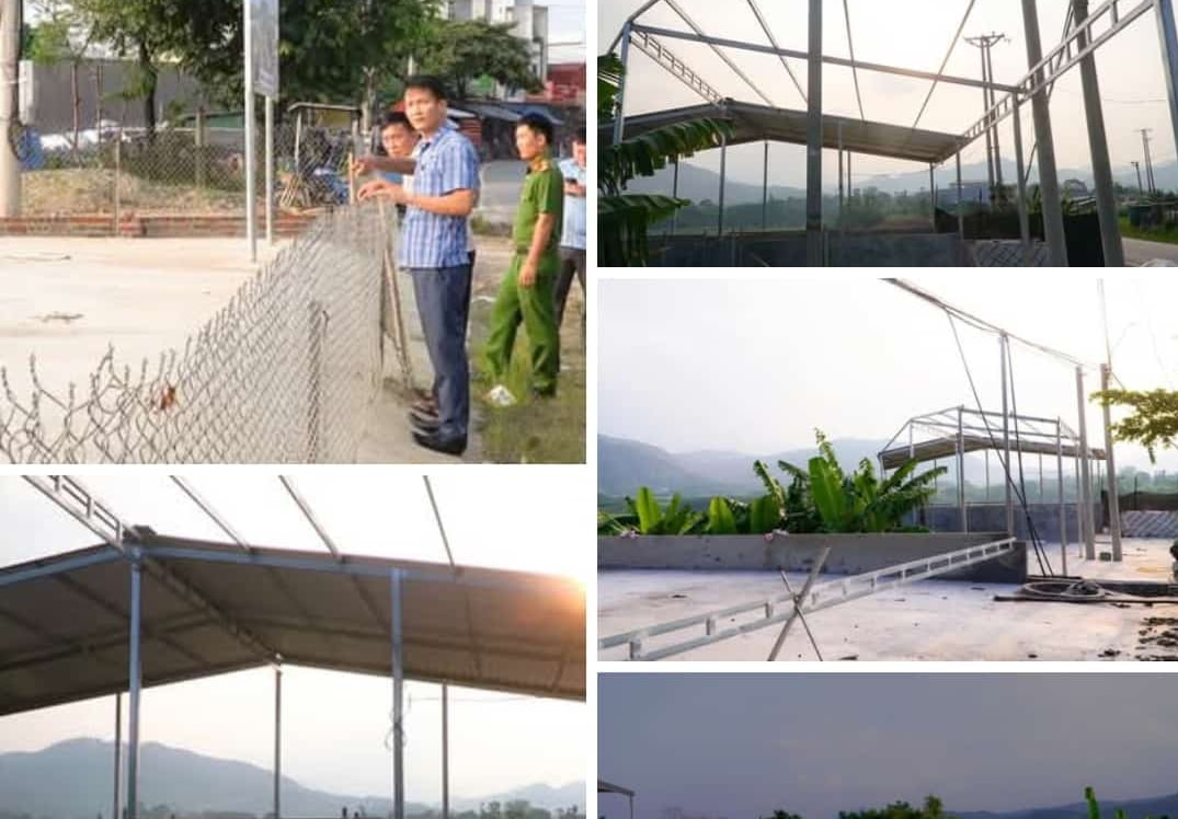 Mau A Commune People's Committee handled a series of households illegally leveling and constructing. Photo: Van Duc