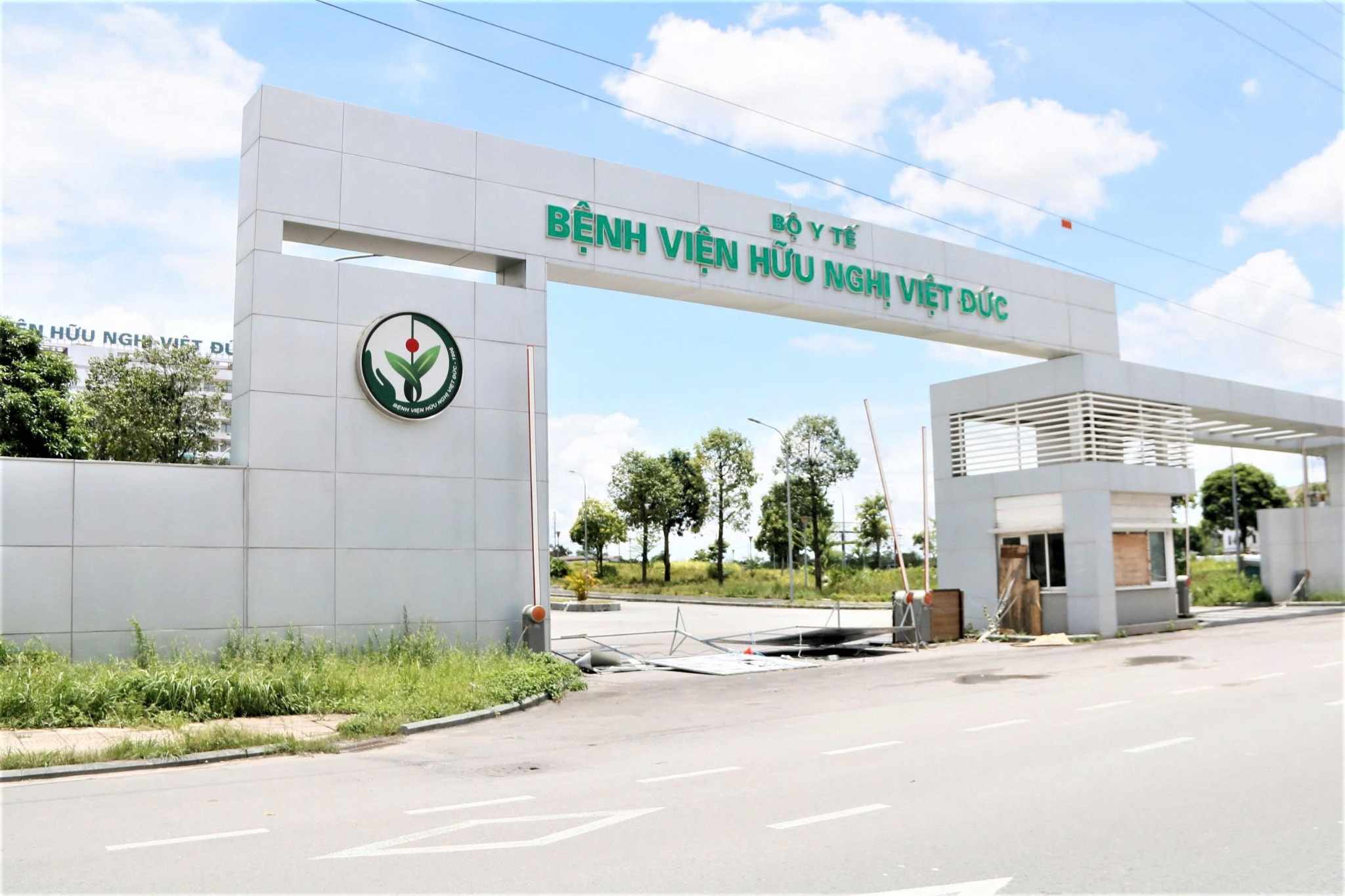 Khu vuc cong vao cua Benh vien Viet Duc co so 2 tai phuong Liem Tuyen (Ninh Binh). Anh: Dieu Anh