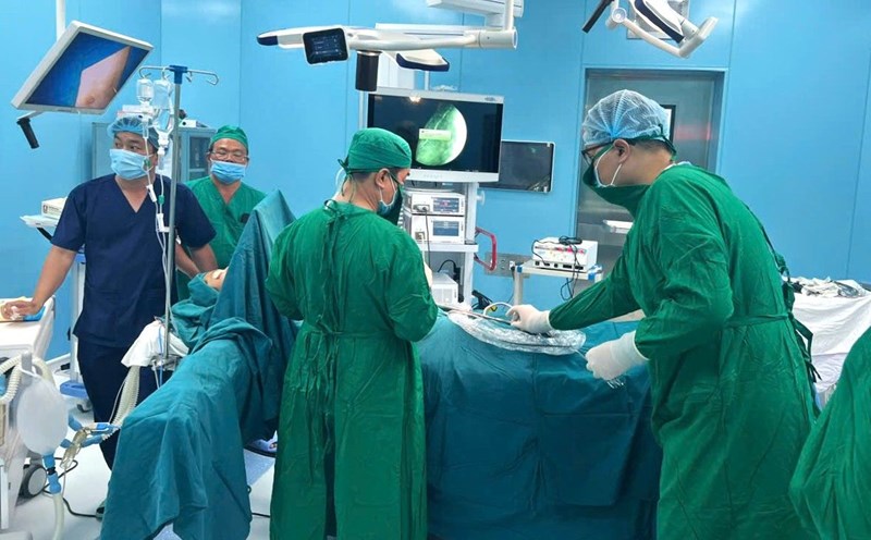 The team performed surgery on a patient with a complex closed abdominal injury. Photo: Provided by the hospital