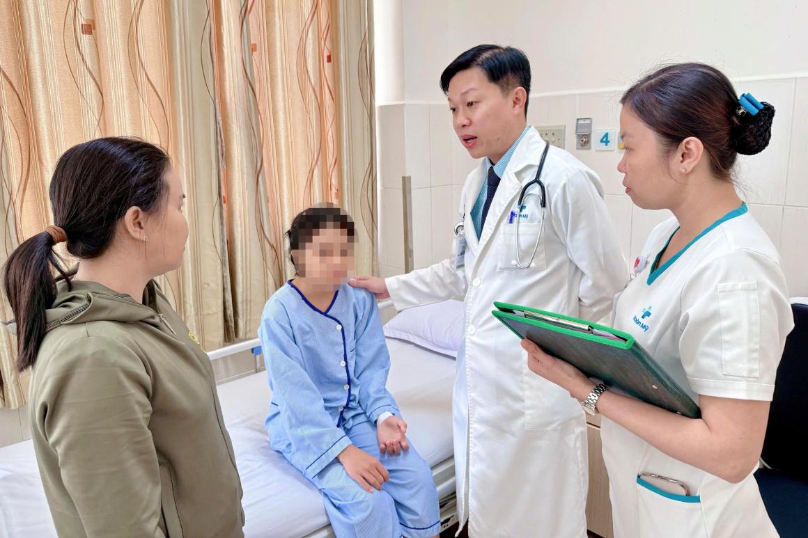Suc khoe benh nhi on dinh, hoi phuc nhanh. Anh: Benh vien Hoan My Cuu Long (TP Can Tho)