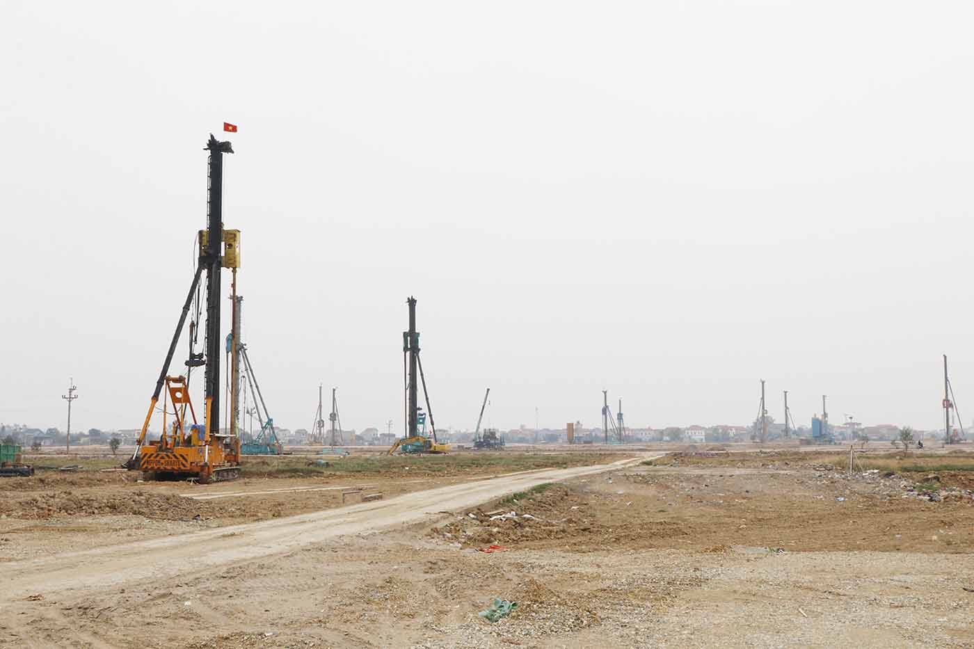 Construction site of Gia Binh International Airport project (Bac Ninh). Photo: Linh Ngoc
