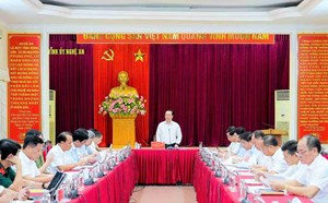 Đại hội đại biểu Đảng bộ Nghệ An lần thứ XX dự kiến tổ chức đầu tháng 10