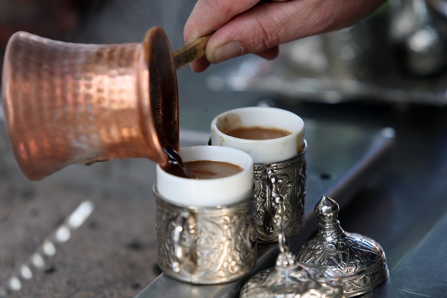Turkish coffee is a heritage that has existed for more than 500 years and has been recognized by UNESCO as an Intangible Cultural Heritage of Humanity. Photo: Xinhua