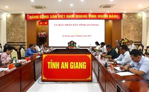 UBND tỉnh An Giang làm việc với 7 đơn vị về tình hình giải ngân vốn đầu tư công các dự án