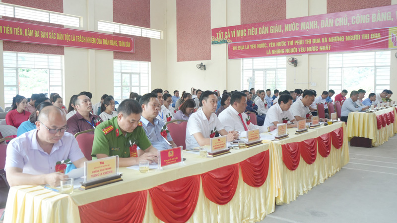 Quang canh hoi nghi tai xa Muong Bo, tinh Lao Cai. Anh: Mat tran Lao Cai