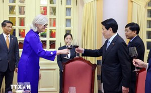 Chủ tịch nước Lương Cường chủ trì chiêu đãi Toàn quyền Australia Sam Mostyn