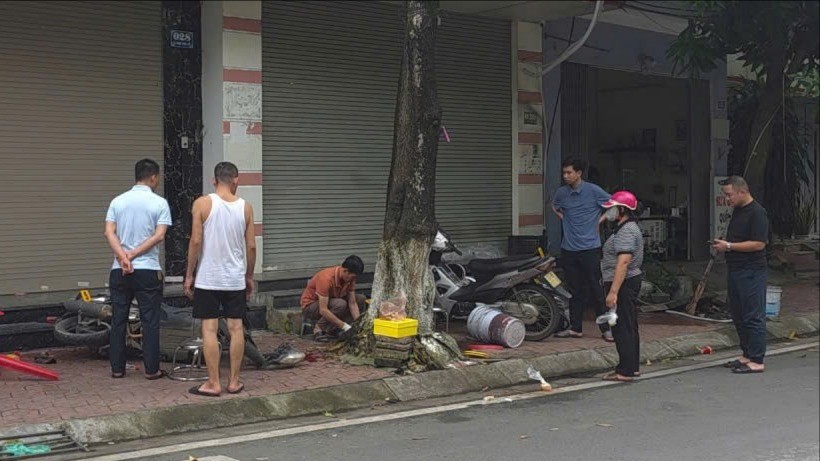 Hien truong vu tai nan khien chau be tu vong thuong tam. Anh: Nguoi dan cung cap