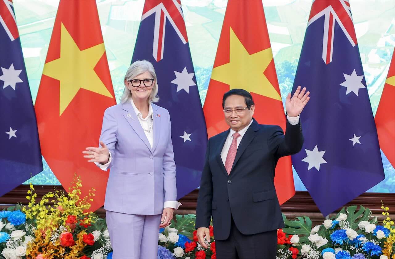 Politburo member and Prime Minister Pham Minh Chinh met with Australian Governor-General Sam Mostyn. Photo: Hai Nguyen