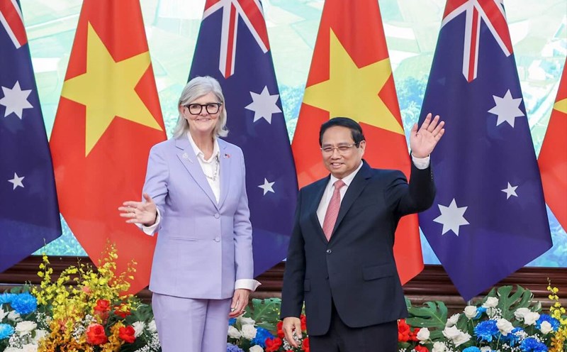 Politburo member and Prime Minister Pham Minh Chinh met with Australian Governor-General Sam Mostyn. Photo: Hai Nguyen