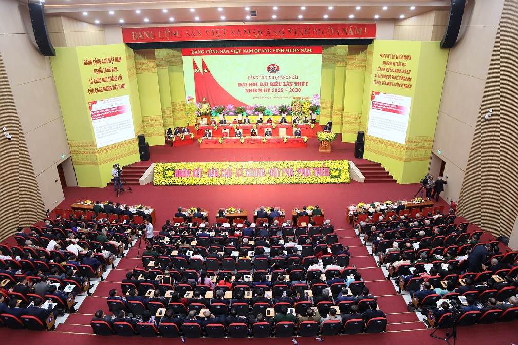 Toan canh Dai hoi dai bieu Dang bo tinh Quang Ngai lan thu I, nhiem ky 2025 - 2030. Anh: Vien Nguyen