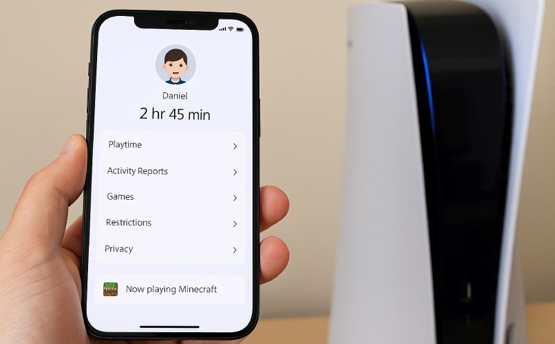 Sony has just launched an application to help parents monitor their children playing games. Graphics: Quang Minh