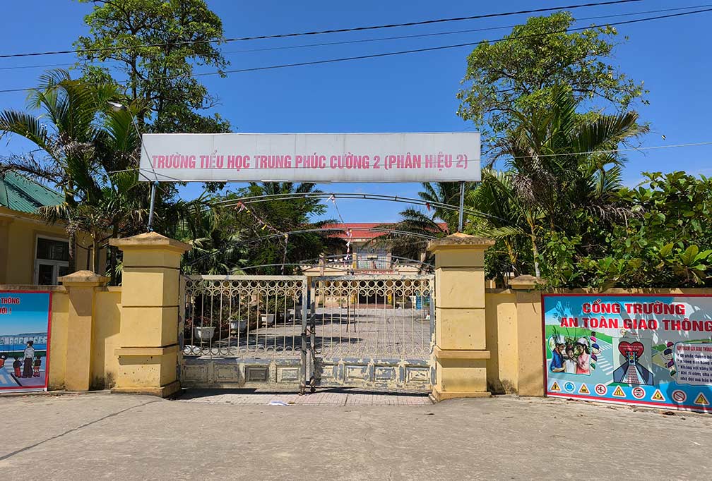 Truong Tieu hoc Trung Phuc Cuong (phan hieu 2) da duoc sap nhap ve diem truong chinh tu dau nam hoc 2025-2026. Anh: Quang Dai