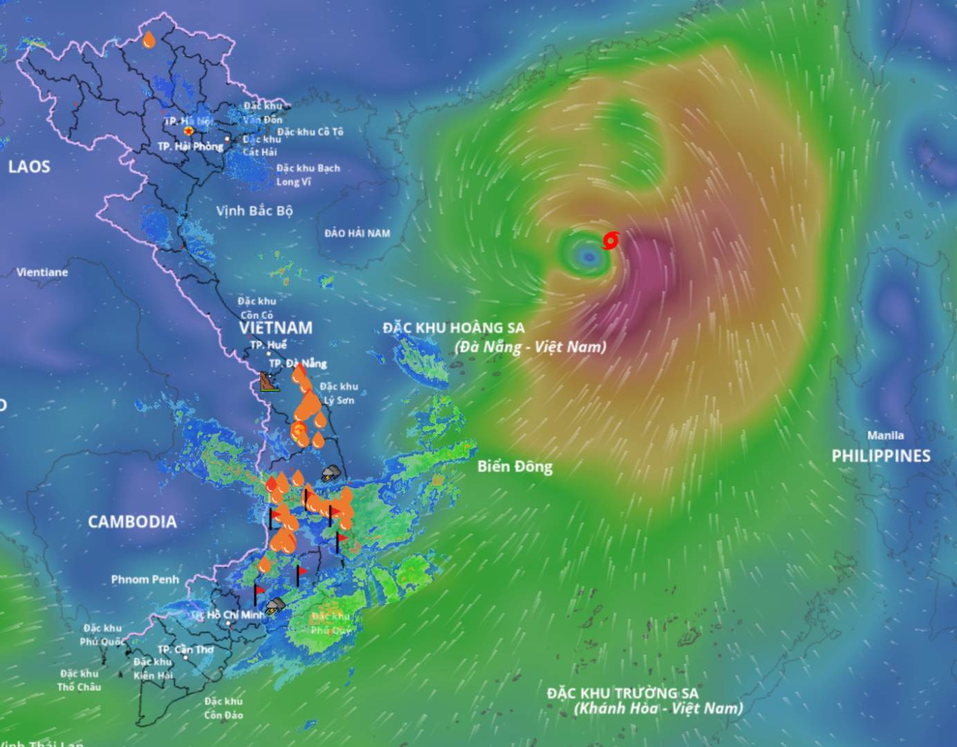 Location of Typhoon No. 7 Tapah on September 7. Source: Vietnam Disaster Monitoring System