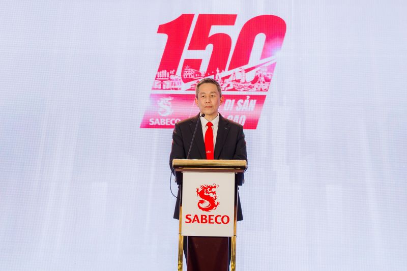 Ong Lester Tan, Tong Giam doc, Tong Cong ty Co phan Bia – Ruou – Nuoc giai khat Sai Gon (SABECO) phat bieu tai su kien. Anh: SABECO