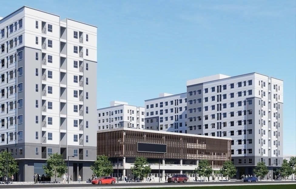 ダナンで建設予定の700戸以上の社会住宅プロジェクトのパノラマ写真。写真:管理委員会