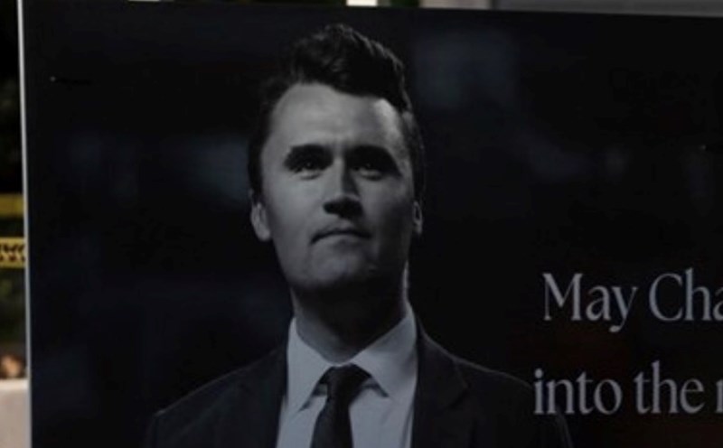 The Charlie Kirk Memorial is located in front of Turning Point USA headquarters on September 10, 2025, in Phoenix, Arizona (USA). Photo: AFP