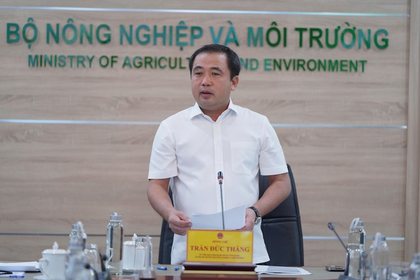 Quyen Bo truong Tran Duc Thang: 'Bo Nong nghiep va Moi truong khang dinh thi truong gao van giu on dinh. Anh: Bao Thang.