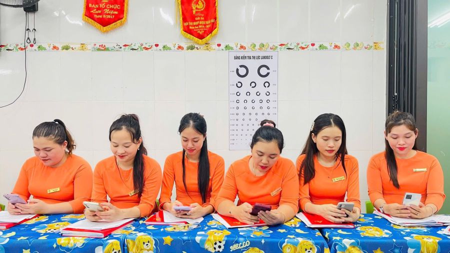 Son Ca幼稚園CDCSの組合員がコンテストに積極的に参加。写真:Quang Tri労働組合