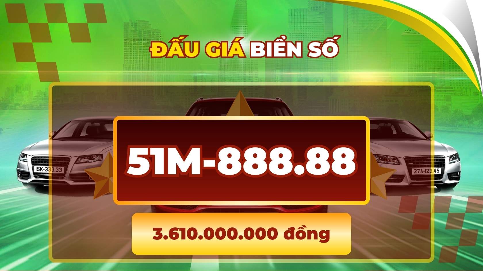 Tycoon spends nearly 4 billion VND to buy the most beautiful license plate in the September 11 auction